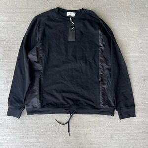 NWT Jacob Holston Crewneck‎ Pullover Sweatshirt Men's XL Black Minimalist